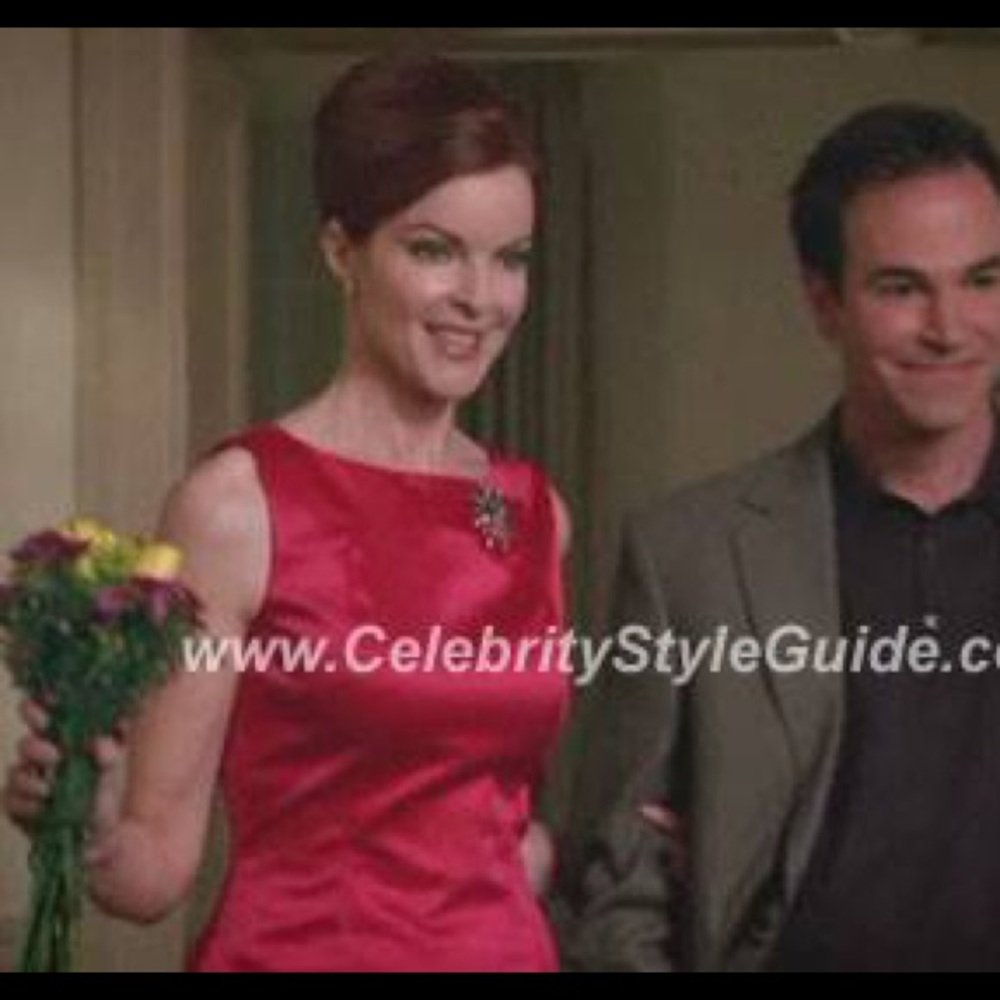 David Meister sleeveless dress with brooch - Picture 4 of 4
